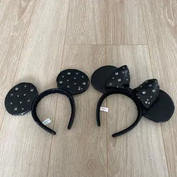 미키 미니 머리띠 가죽 세트