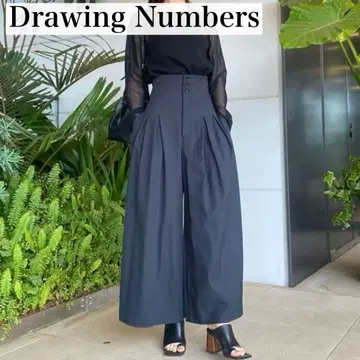 [ 새상품급 ] Drawing Numbers 하이웨스트 턱 와이드 팬츠