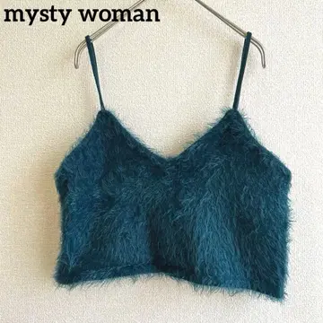 mysty woman 미스티우먼 뷔스티에 크롭 기장 레이어드 니트