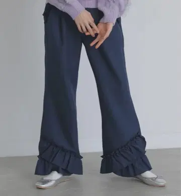 소말리아 밑단 플레어 프릴 팬츠 XL