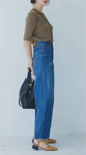 슬로브 이에나 별주 리바이스 데님 하이 루즈 25 도도치하루