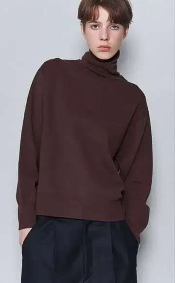 6 (roku) 코튼 울 터틀넥 니트 풀오버