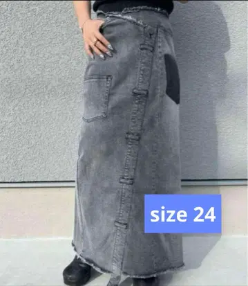 새상품급 AMERI REMAKE DENIM SKIRT