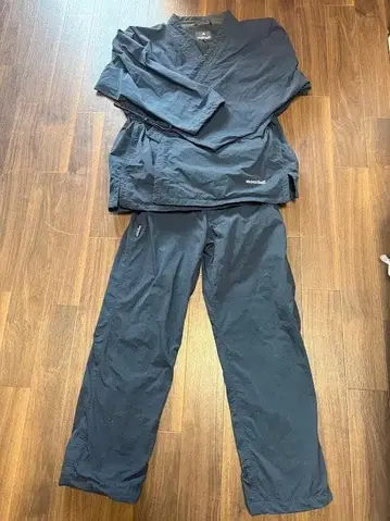 몽벨 작무복 M 네이비 O.D.라이닝 상하의 세트