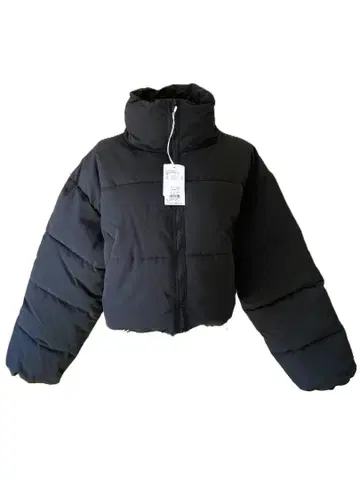 [택 포함 새상품] GYDA 스탠드 카라 숏 충전솜 다운 코트 블랙 F