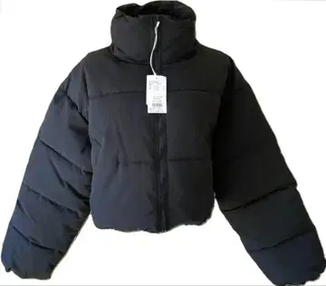 [택 포함 새상품] GYDA 스탠드 카라 숏 충전솜 다운 코트 블랙 F