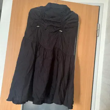 블랙 플레어 스커트 개더 포함