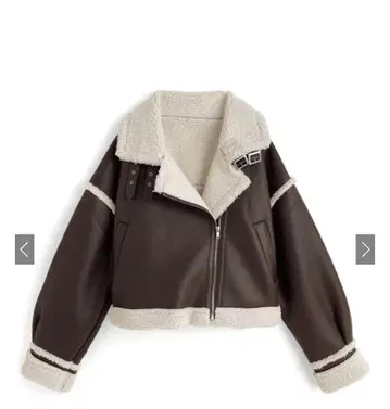 옷깃 2way 보아 가죽 라이더 자켓