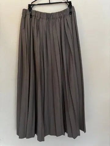 bulle a savon 플리츠 롱 스커트 그레이