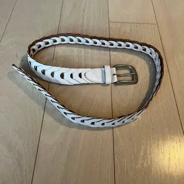 화이트 뜨개질 캐주얼 벨트