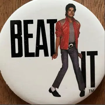 1984년제 빈티지 마이클 잭슨 BEAT IT 캔뱃지 당시 물품