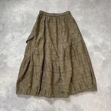 지우 지우 센소유니코 기하학 패턴 롱 스커트 변형 비대칭