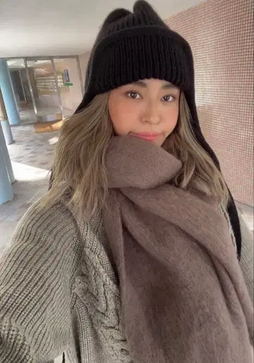 ALEXIA STAM Ear Flap Knit Cap