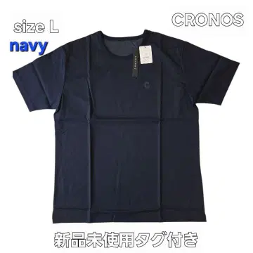 CRONOS 네이비 T셔츠 L사이즈 미사용 택 포함 보송보송한 원단