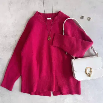 인기 완판 SPICK&SPAN 캐시미어 크루 니트 풀오버 핑크 일본제