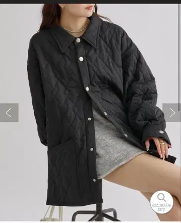 카라 부착 퀼팅 자켓