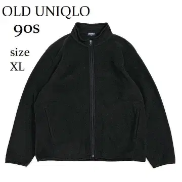 올드 유니클로 플리스 자켓 블랙 XL 풀 집업 90s~00s