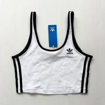 새상품 adidas 크롭 탱크탑 화이트 아디컬러 브라탑