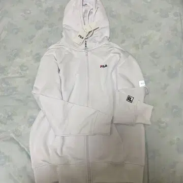 새상품 FILA 화이트 후드티 L 사이즈 풀 집업 후드티 FH8190