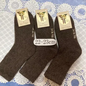 사이즈 (22-23cm) 3켤레 몽골 따뜻한 울 삭스 울 양말