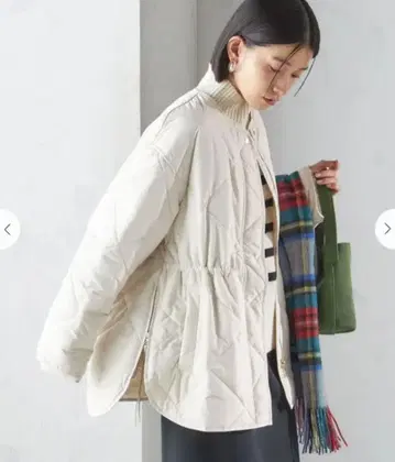 SHIPS 퀼팅 사이드 지퍼 블루종 내추럴 36