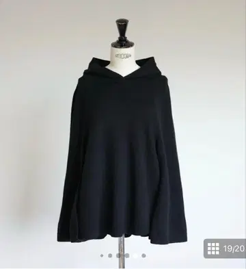 gypsohila 지프소피아 Knit Poncho 블랙