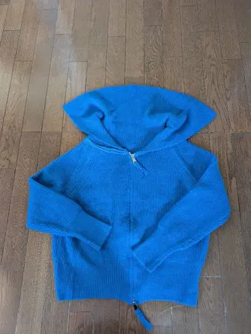 후드 부착 리브 가디건