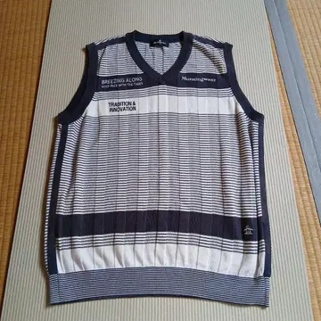 먼싱웨어 여성용 골프 니트 베스트 L 사이즈 네이비