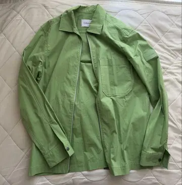 Calvin Klein Green Poplin Overshirt
