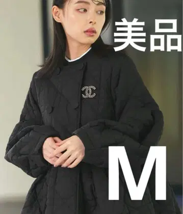 RUIRUE BOUTIQUE 믹스 스티치 볼륨 페플럼 충전솜 코트