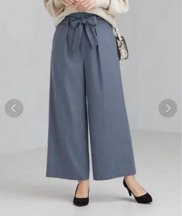 새상품급 green label relaxing 와이드 팬츠 블루 M 울