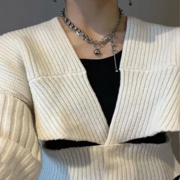 chipie  big silver ball 목걸이