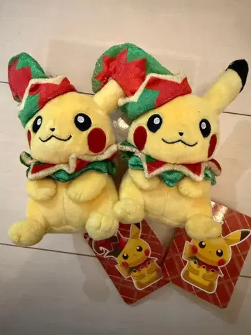 포켓몬 센터 한정판 피카츄 크리스마스 ToyFactory 2체 세트
