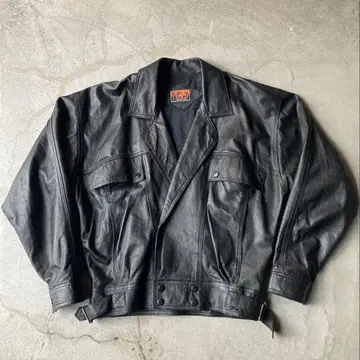 90s 디자인 가죽 자켓 유로 구제 의류 짧은 기장 M vintage