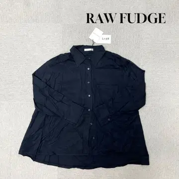 새상품 RAW FUDGE 셔츠 튜닉 긴팔 블랙 M 사이즈