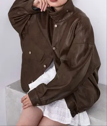가죽 자켓 브라운 미사용 새상품