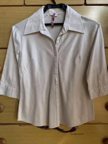 magazin rack 7부 소매 히든 버튼 블라우스 L 출퇴근용 깔끔한