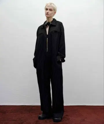 TODAYFUL 스트라이프 지퍼 콤비네존 점프수트