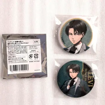 [ 익명 배송 ] 진격의 거인 캔뱃지 리바이 2개 세트 돈키