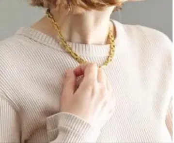 CELERI 박스 링크 체인 목걸이 골드