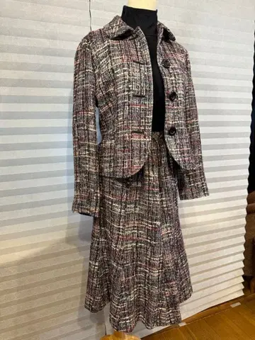 레리안 트위드 자켓과 스커트 세트