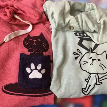 고양이 패턴 트레이닝복 2장 세트