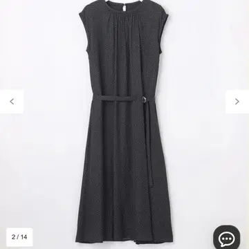 애니시스 벨트 포함 미니 도트 슬리브리스 원피스 2