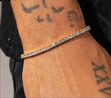 모이사나이트 남성용 팔찌 2mm 16cm