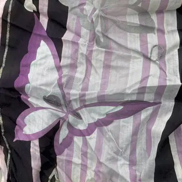 얇은 소재의 유카타 나비와 꽃무늬 3개 세트