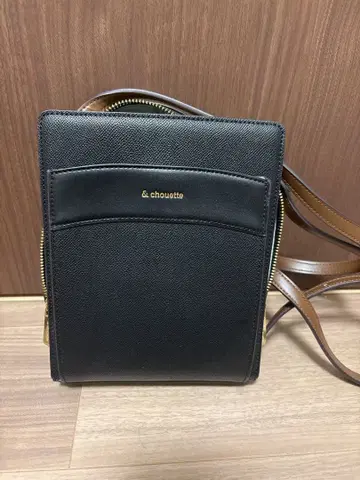 &chouette ( 앙슈에트 ) 세로형 스퀘어 숄더백 블랙