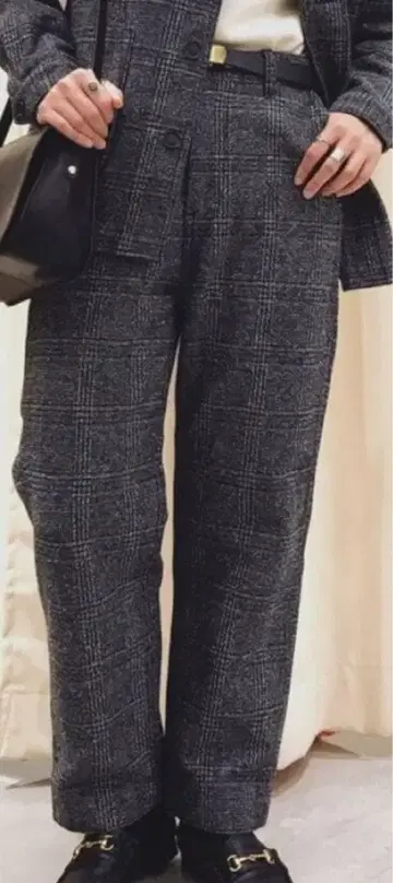 RNA 글렌체크 데님 워크 팬츠