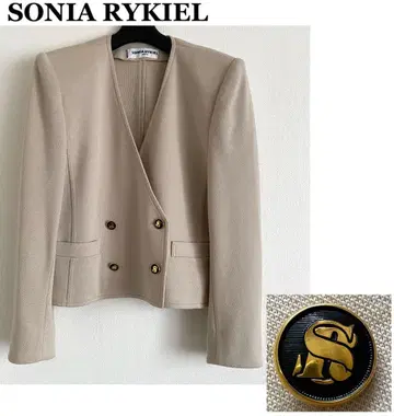 SONIA RYKIEL 노카라 자켓 베이지