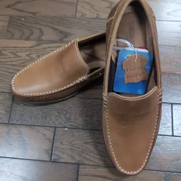 CEDAR CREST 천연 가죽 미사용 새상품 슬립온 로퍼 S 브라운