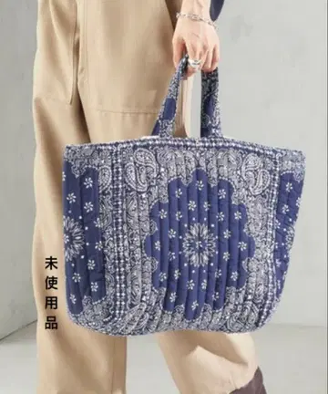 미사용품 SHIPS MALUS: 반다나 퀼팅 빅 토트 백